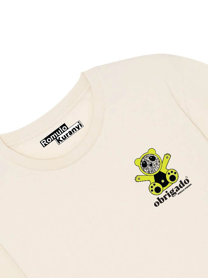 Obrigado Collection: Happy Panda T-Shirt Neon Yellow